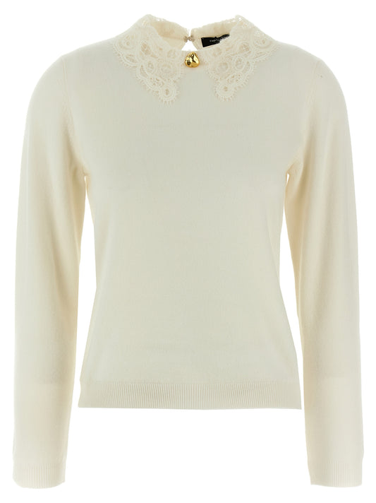Lace neck sweater Sweater, cardigans