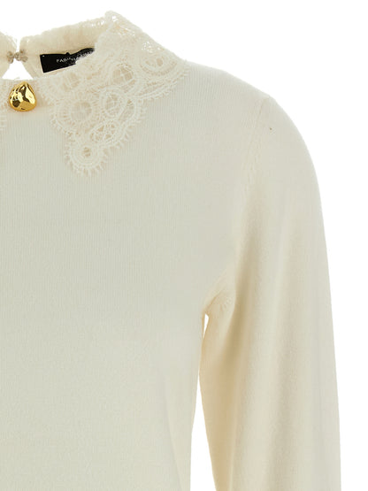 Lace neck sweater Sweater, cardigans