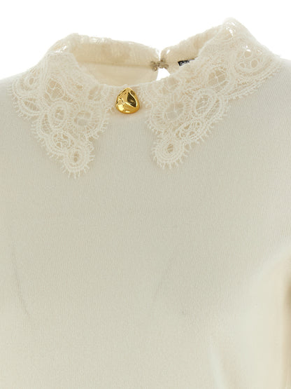Lace neck sweater Sweater, cardigans