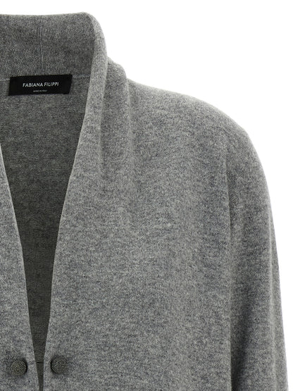 Jewel brooch cardigan Sweater, cardigans