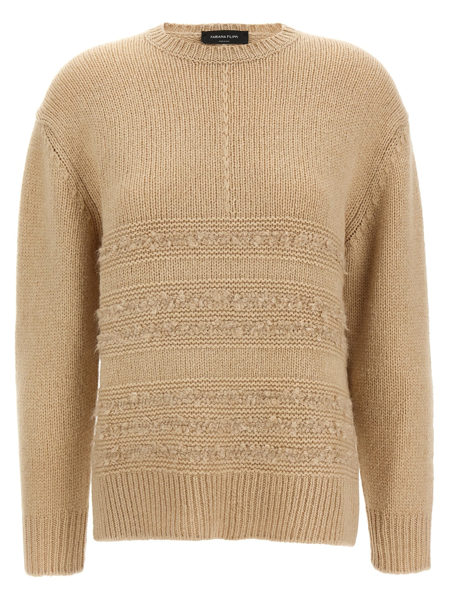 Bouclé insert sweater Sweater, cardigans