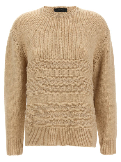 Bouclé insert sweater Sweater, cardigans