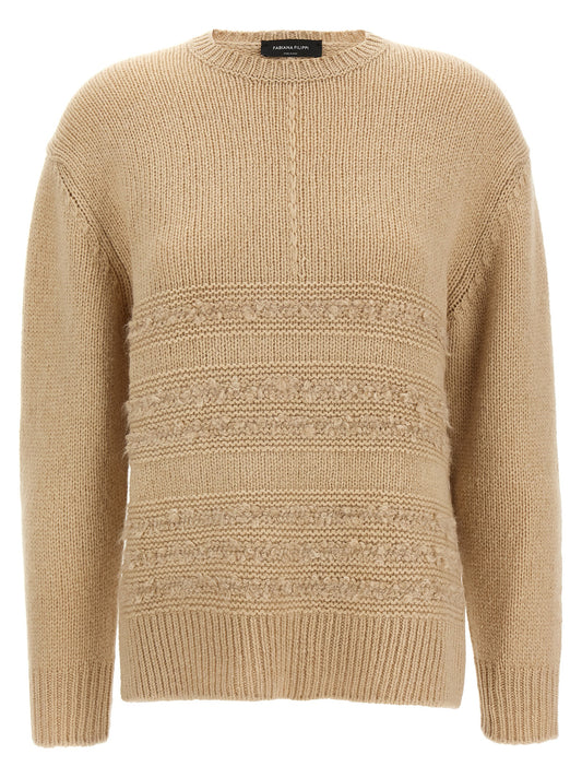 Bouclé insert sweater Sweater, cardigans