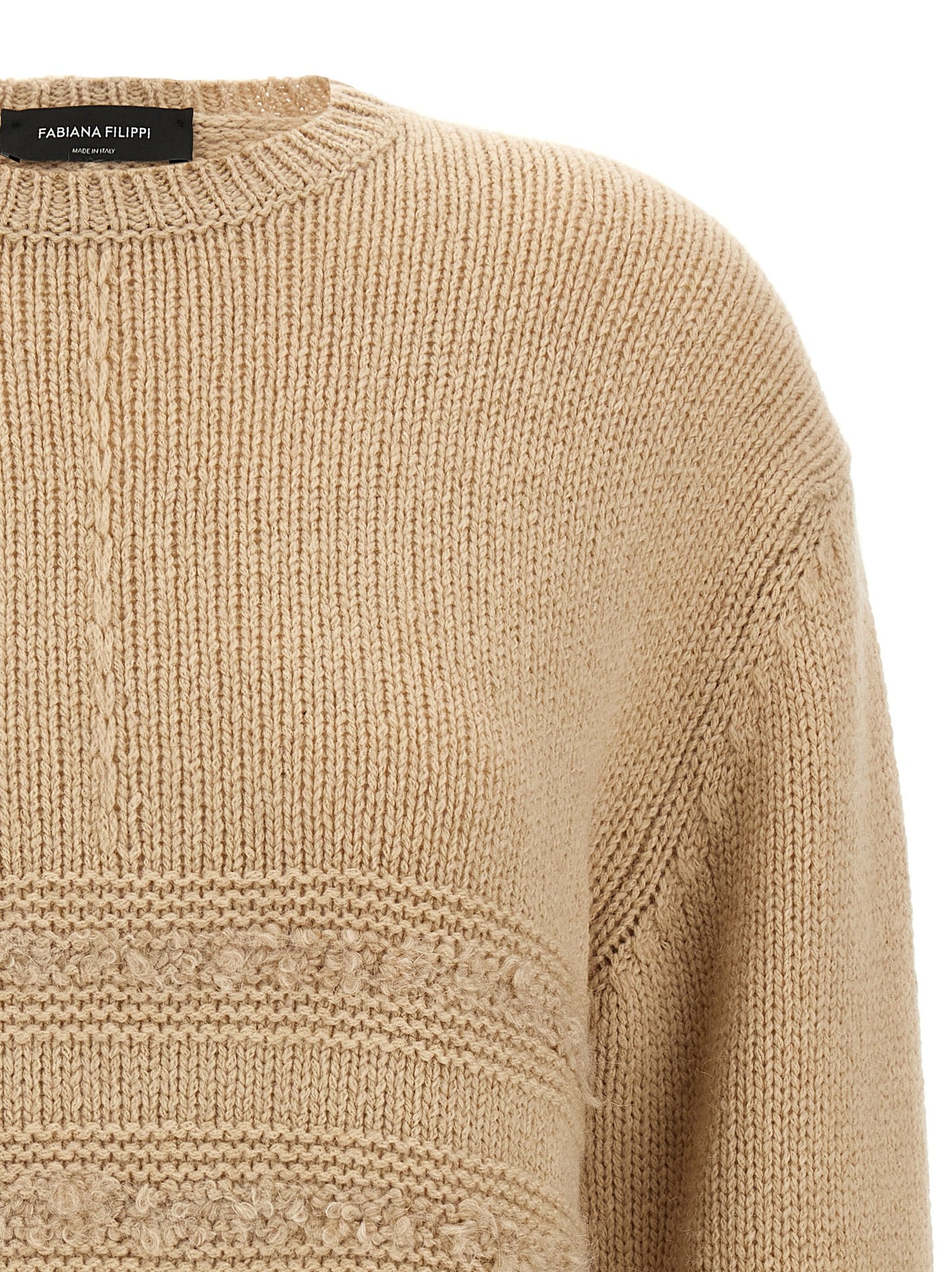 Bouclé insert sweater Sweater, cardigans