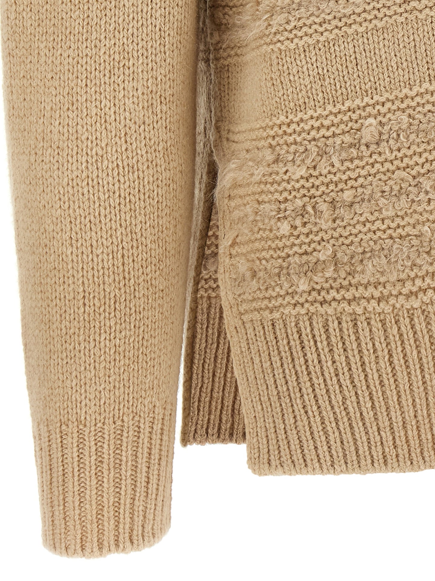 Bouclé insert sweater Sweater, cardigans