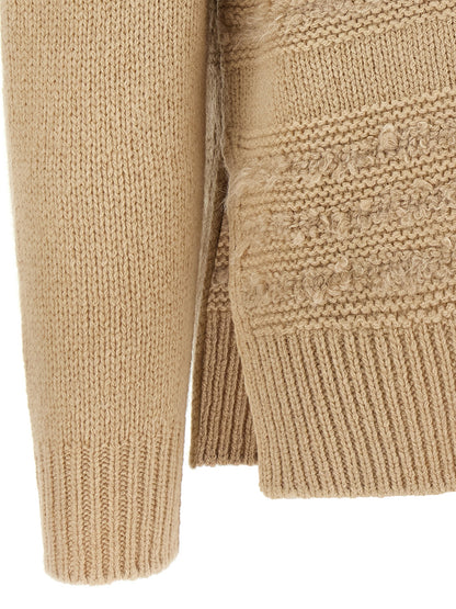 Bouclé insert sweater Sweater, cardigans