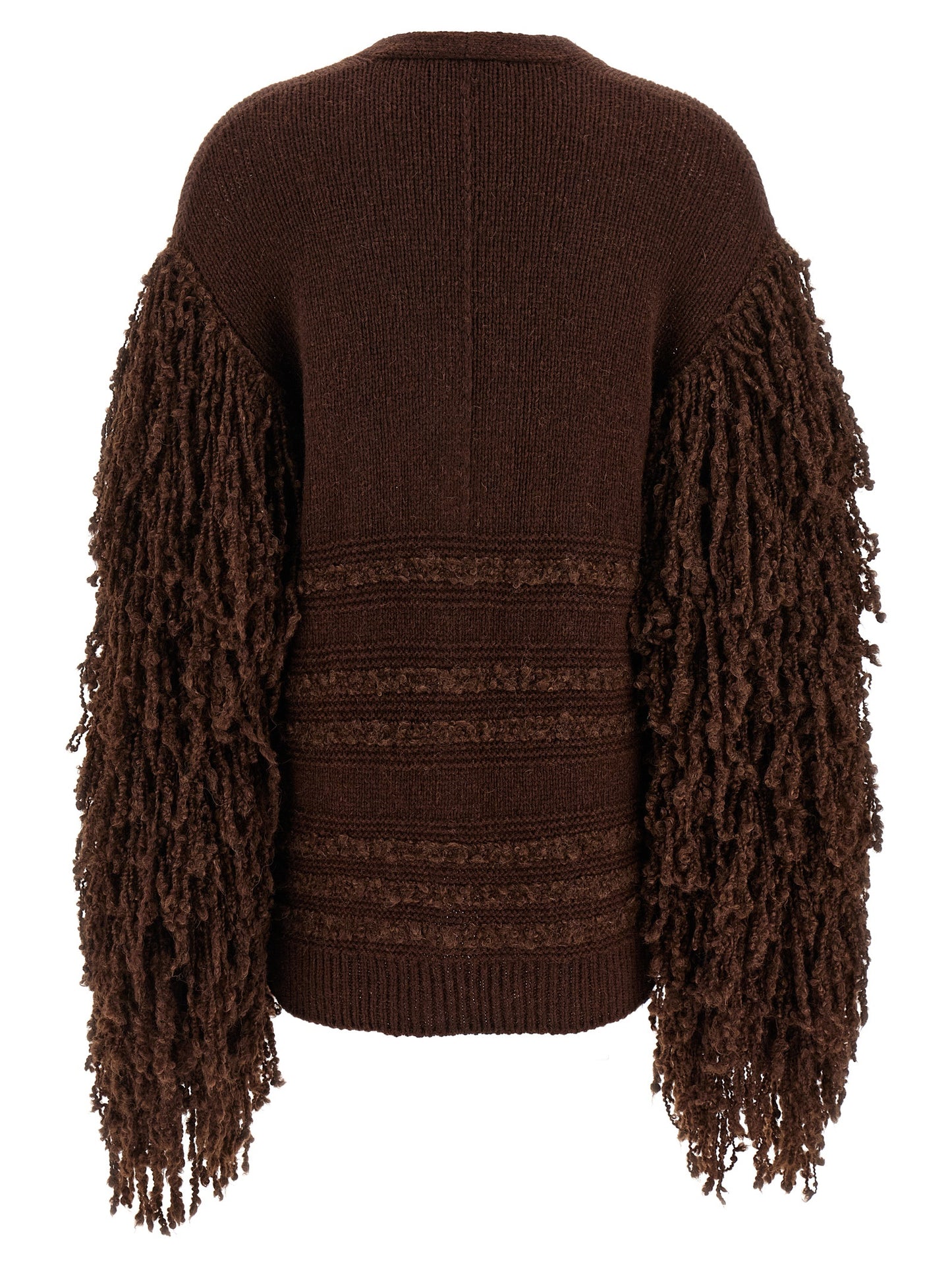 Bouclé fringed cardigan Sweater, cardigans