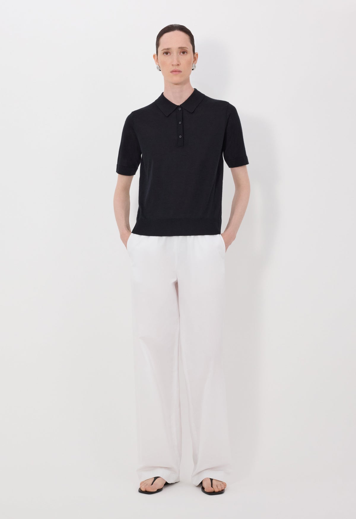 Loulou De Saison Migo fine short-sleeve polo
