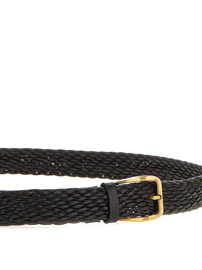 Braided leather belt Belts