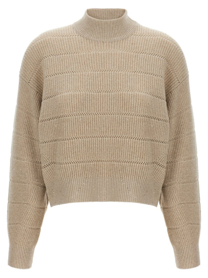 'Rustic Dazzling Net' cropped sweater Sweater, cardigans
