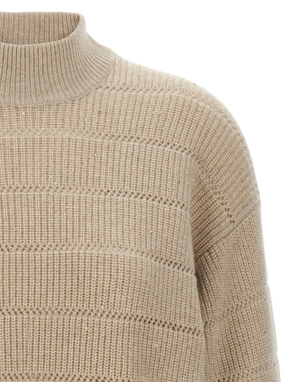 'Rustic Dazzling Net' cropped sweater Sweater, cardigans