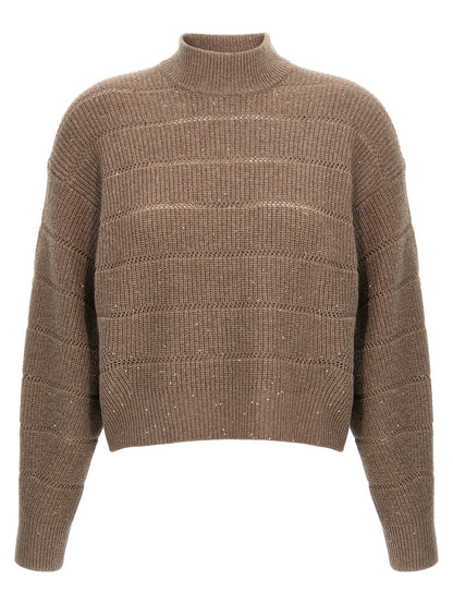 'Rustic Dazzling Net' cropped sweater Sweater, cardigans