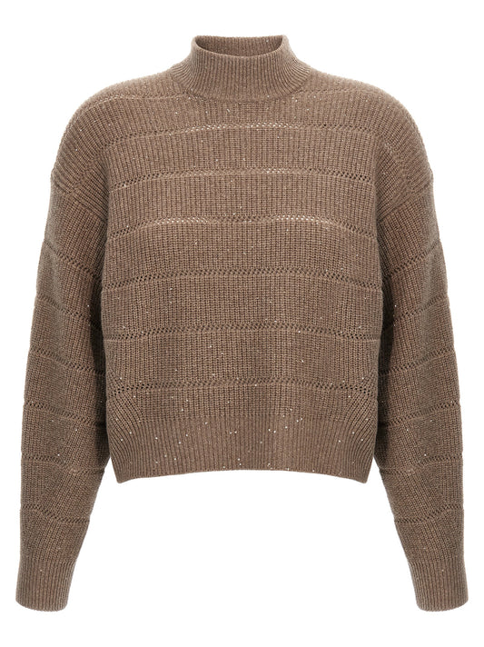 'Rustic Dazzling Net' cropped sweater Sweater, cardigans