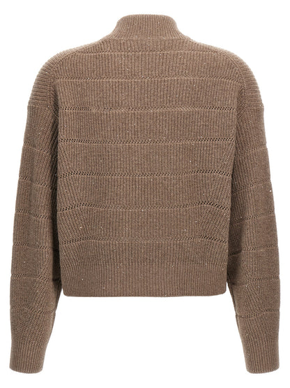 'Rustic Dazzling Net' cropped sweater Sweater, cardigans