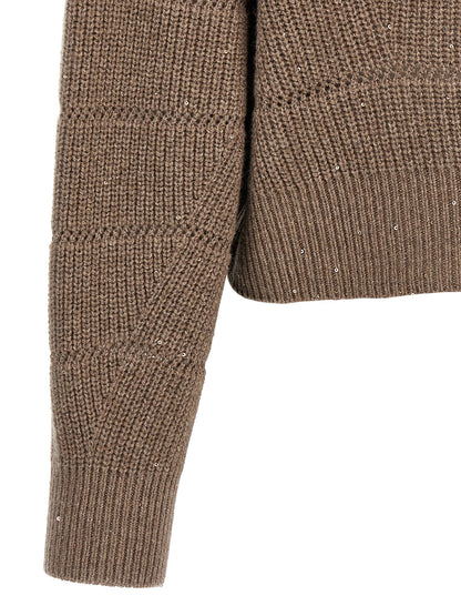 'Rustic Dazzling Net' cropped sweater Sweater, cardigans