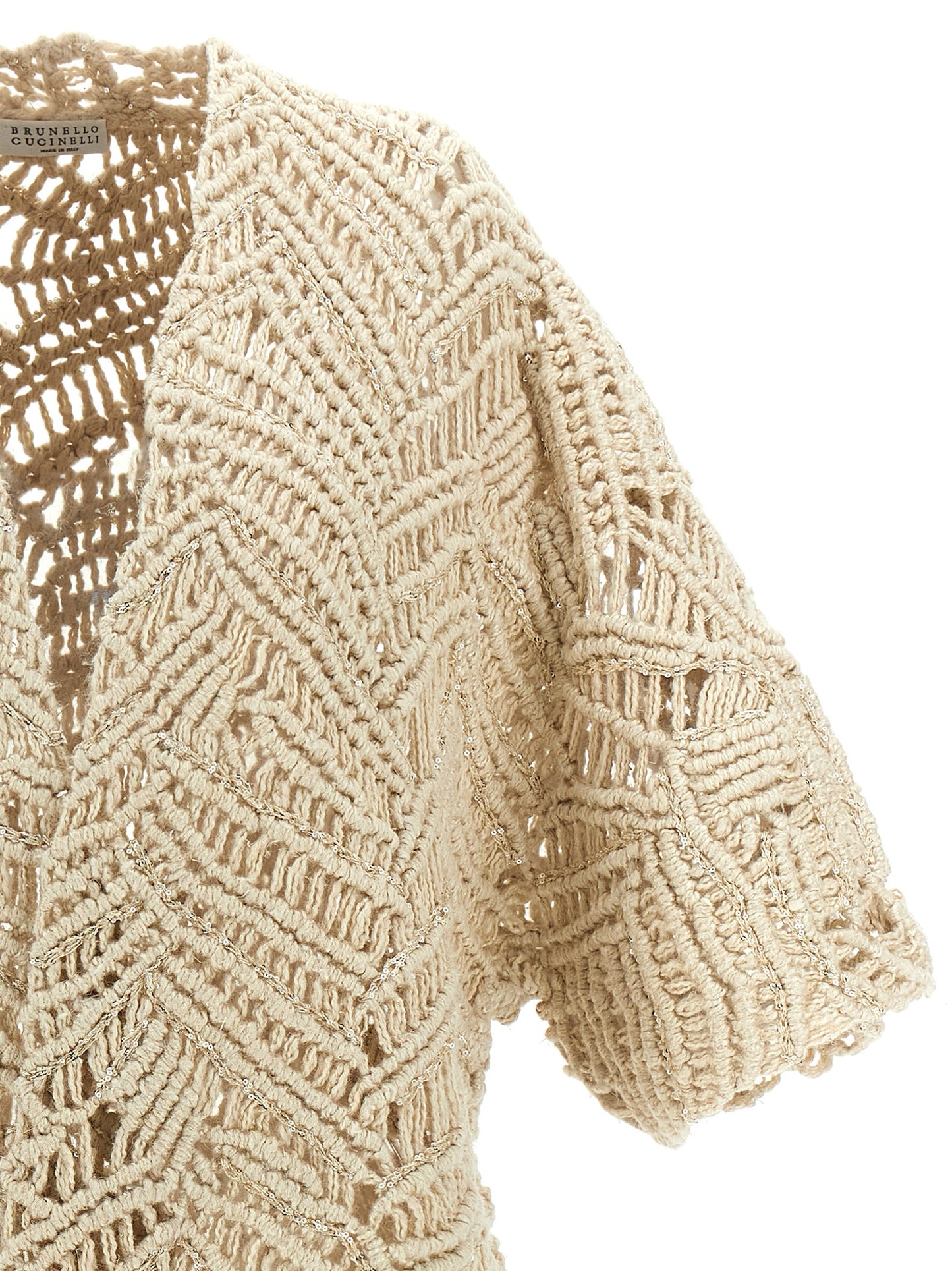 'OPERA Dazzling Macramé' cardigan Sweater, cardigans