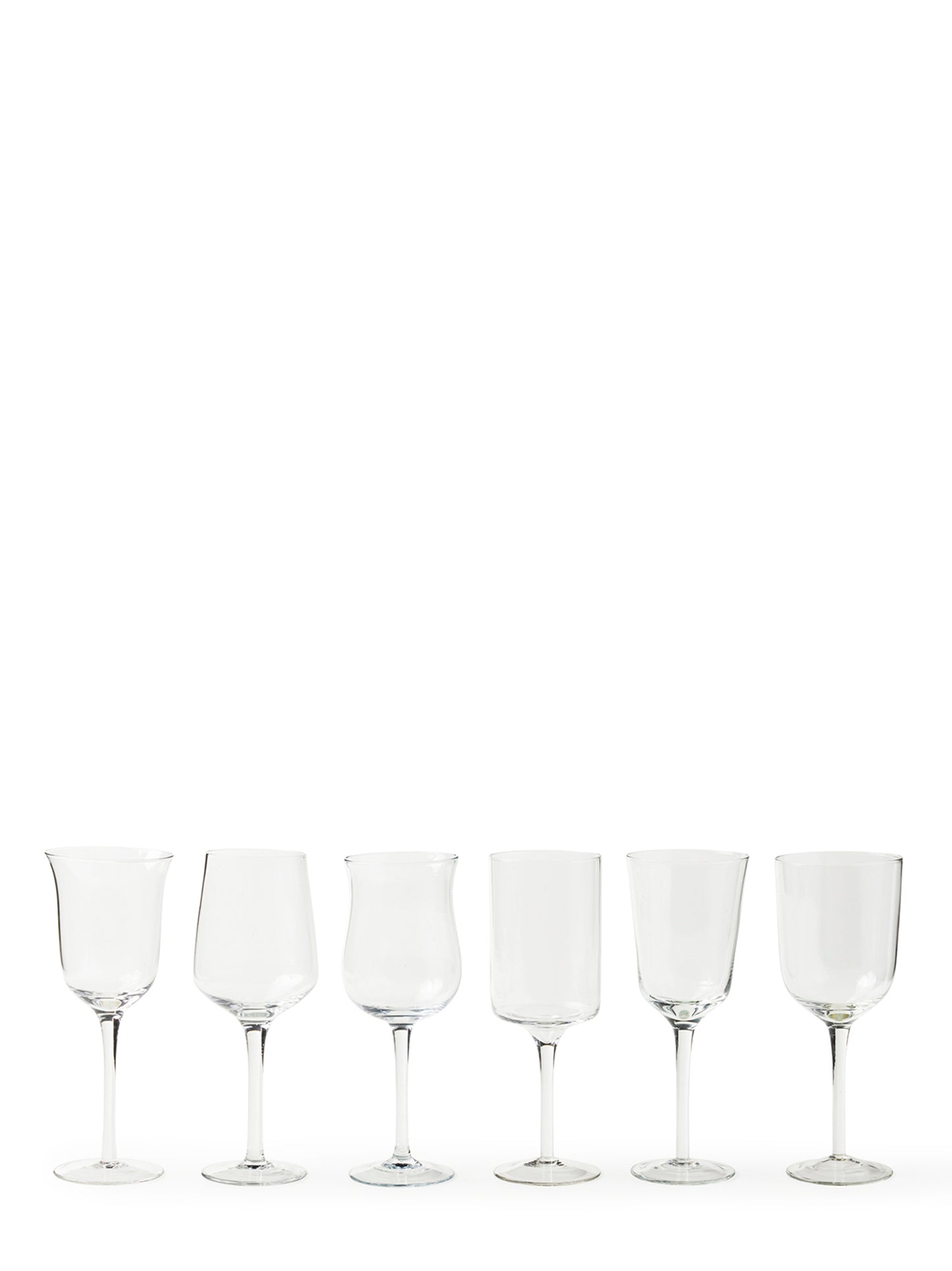 Set 6 Calici Assorted shapes Glasses and bottles