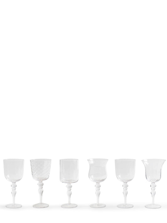 Set 6 Calici Assorted shapes Glasses and bottles