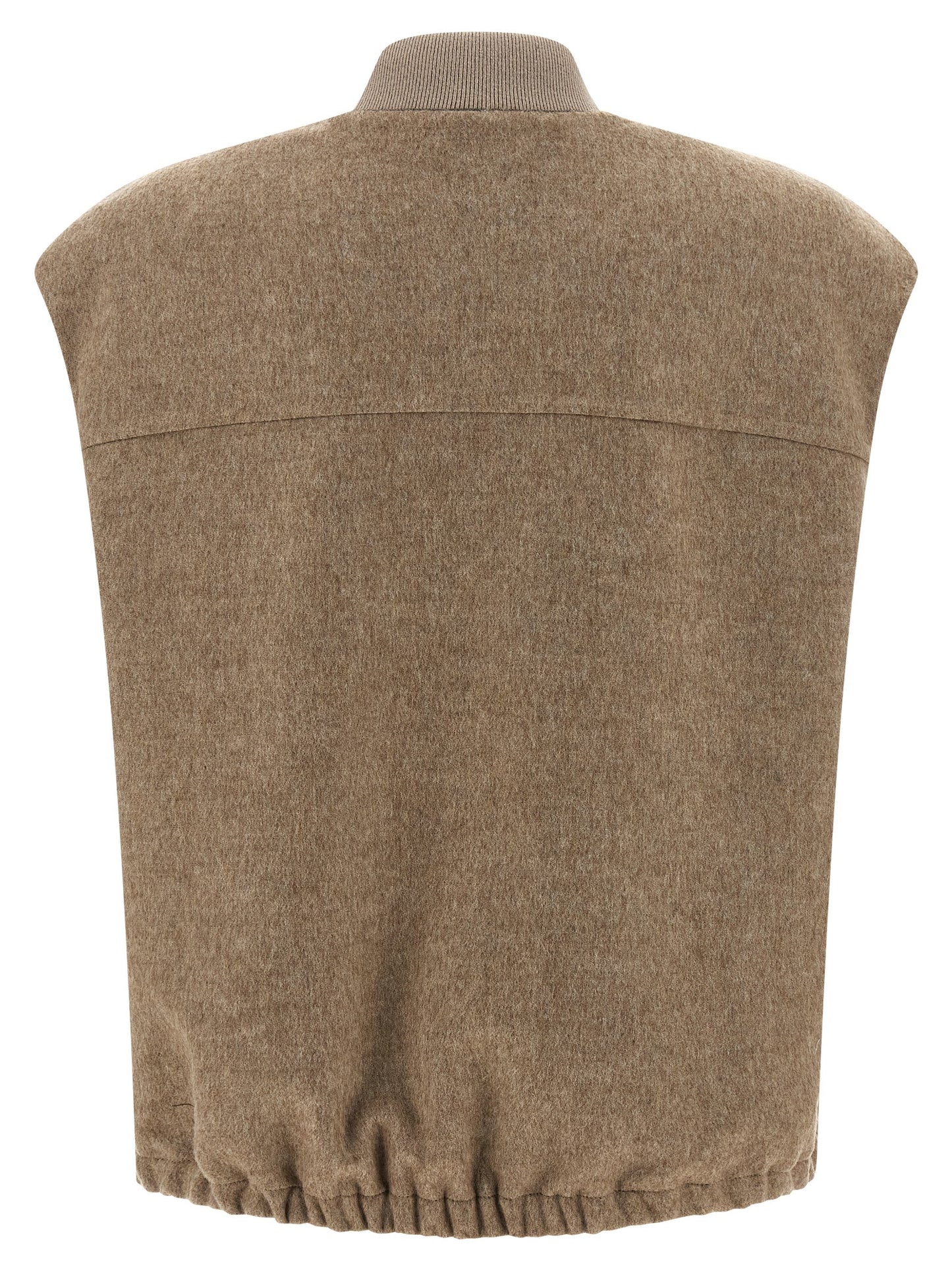 'Shiny Zipper Pull' vest Gilet