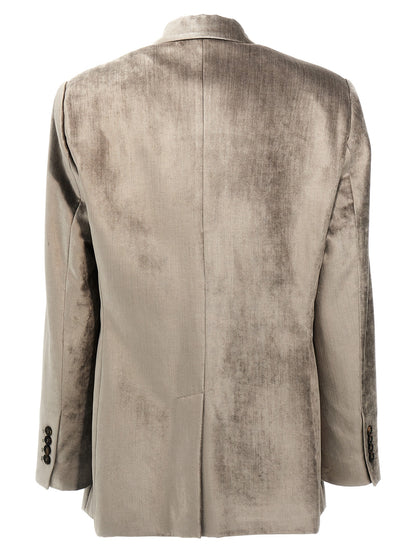 Single-breasted chenille blazer Blazer and Suits