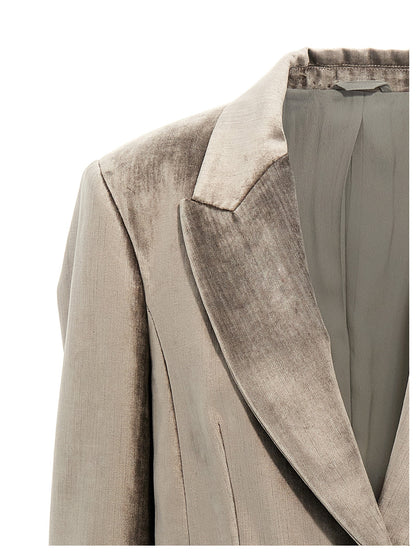 Single-breasted chenille blazer Blazer and Suits