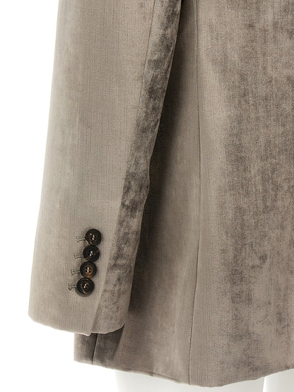 Single-breasted chenille blazer Blazer and Suits