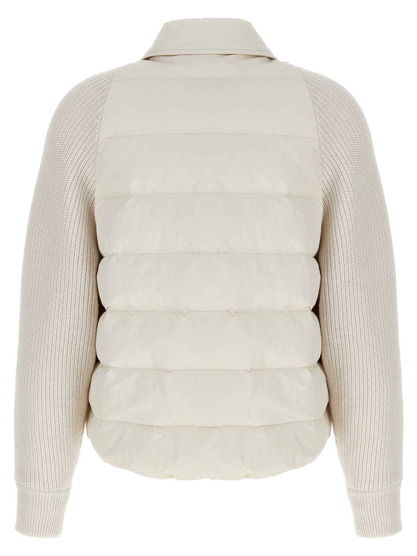 Two-material 'Shiny Flap Detail' down jacket Casual jackets, parka