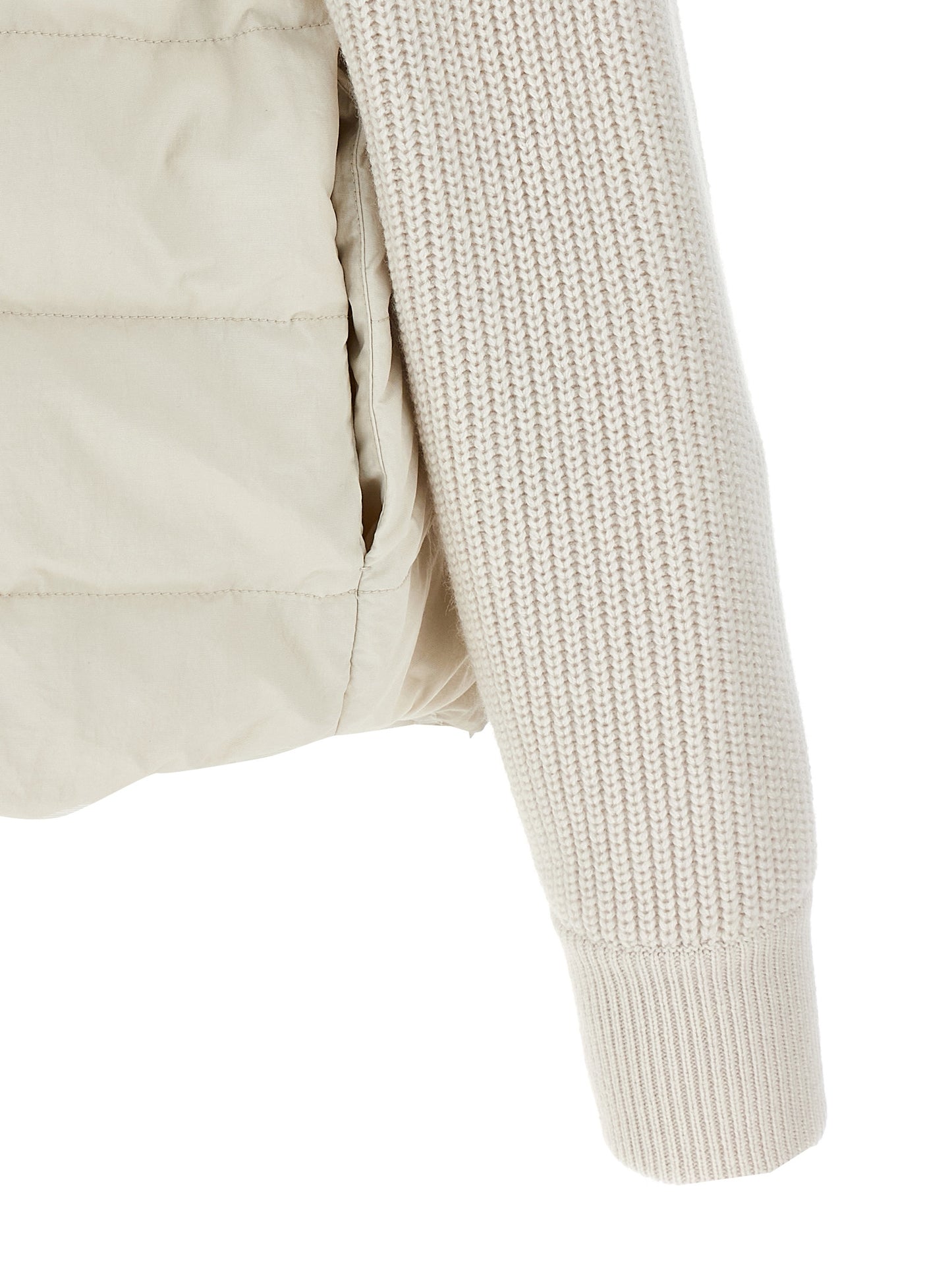 Two-material 'Shiny Flap Detail' down jacket Casual jackets, parka