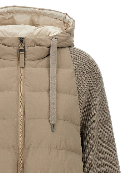 Two-material puffer jacket Casual jackets, parka