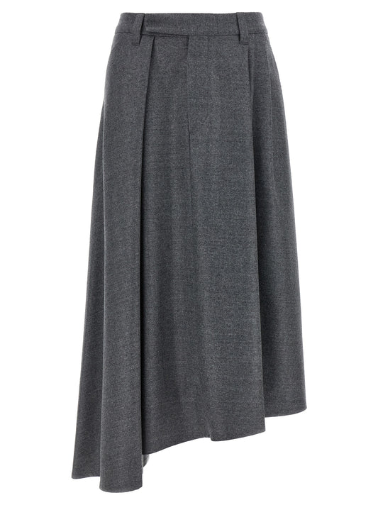 Asymmetrical wool skirt Skirts