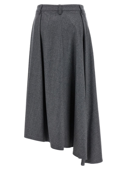 Asymmetrical wool skirt Skirts