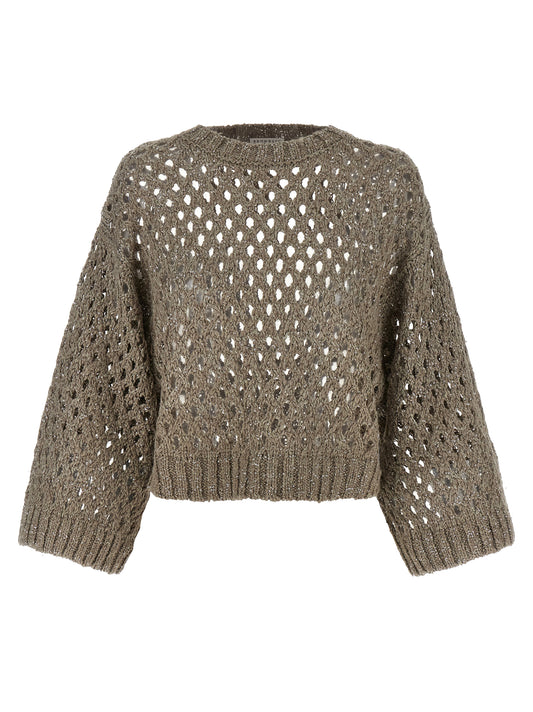 'Rustic Dazzling Net' cropped sweater Sweater, cardigans