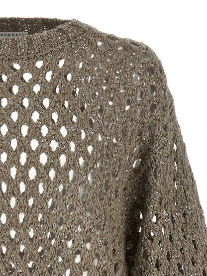 'Rustic Dazzling Net' cropped sweater Sweater, cardigans