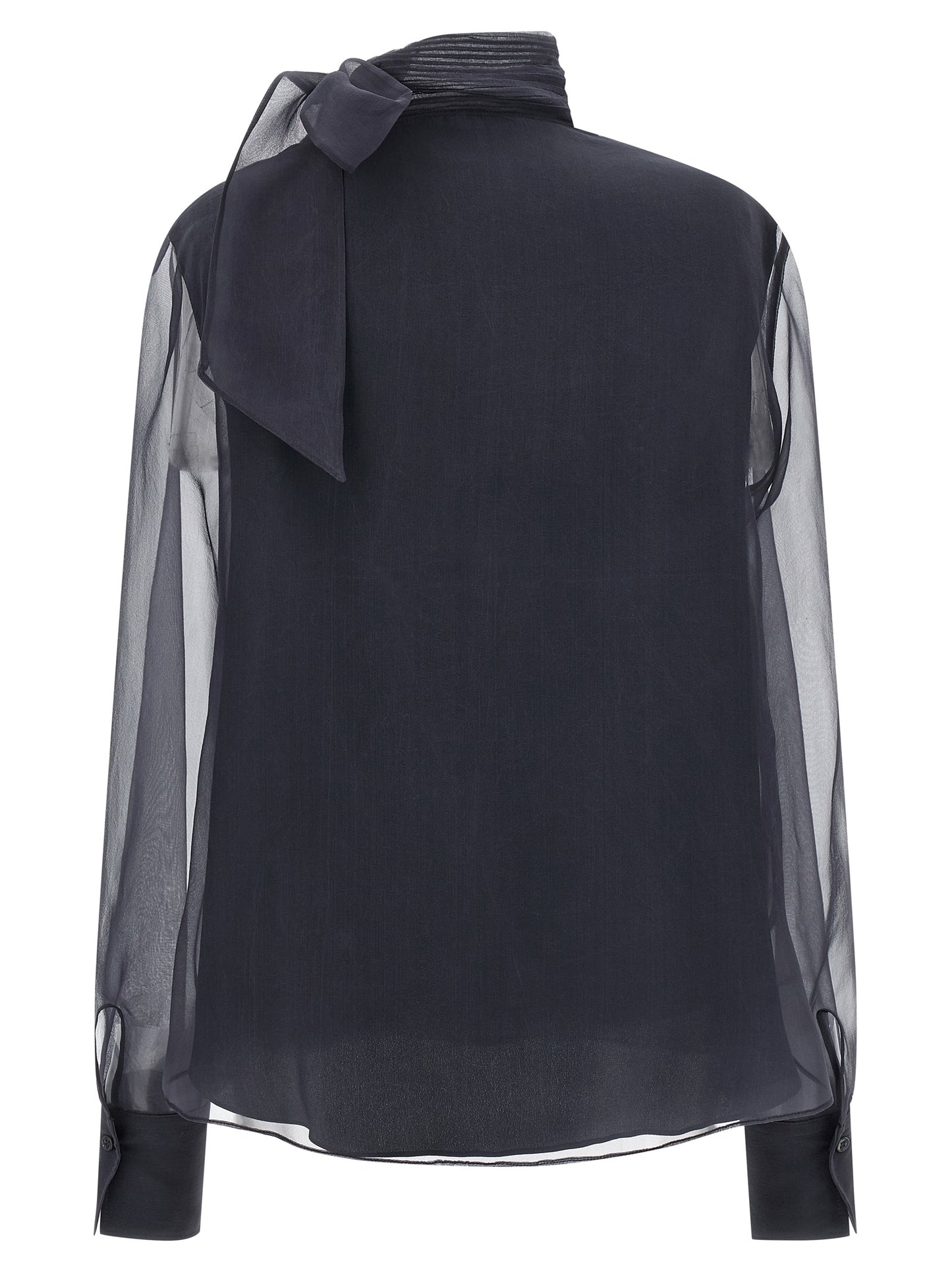 Silk blouse with lavallière Sweater, cardigans