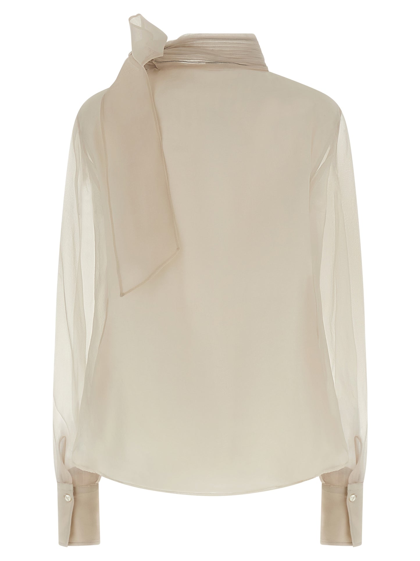 Silk blouse with lavallière Sweater, cardigans
