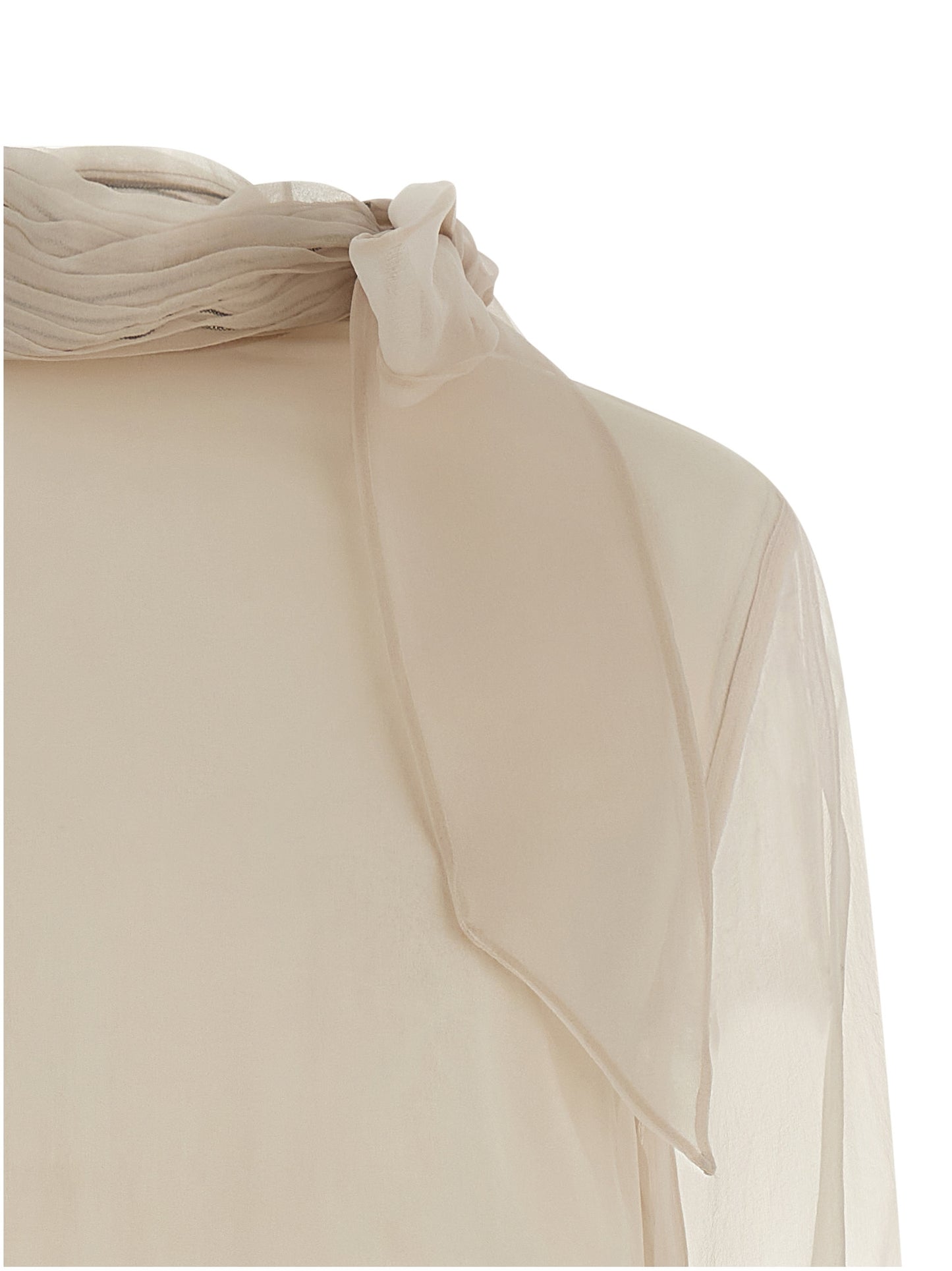 Silk blouse with lavallière Sweater, cardigans