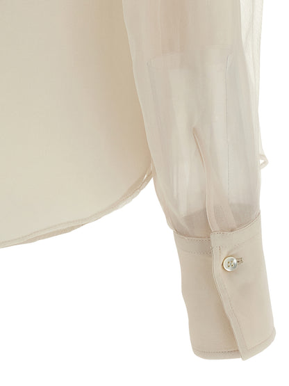 Silk blouse with lavallière Sweater, cardigans