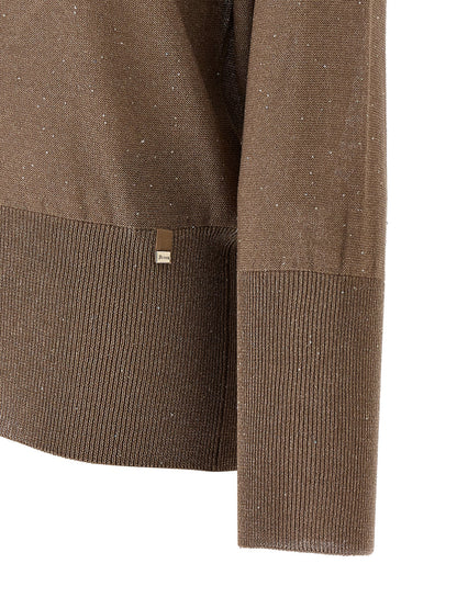 Lamé and sequin yarn sweater Sweater, cardigans