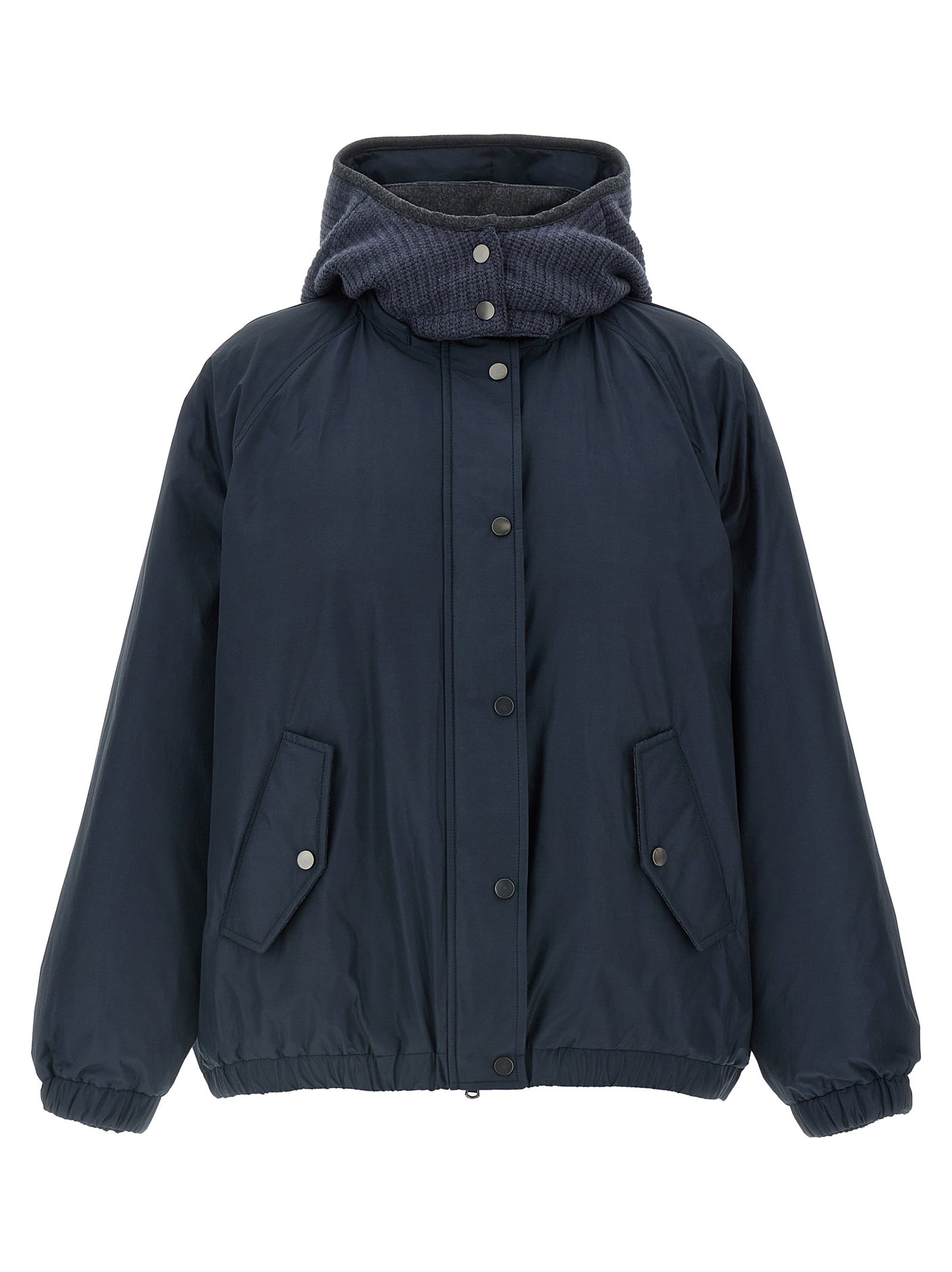 Knitted hooded down jacket Down jacket, Parka, Casual jackets