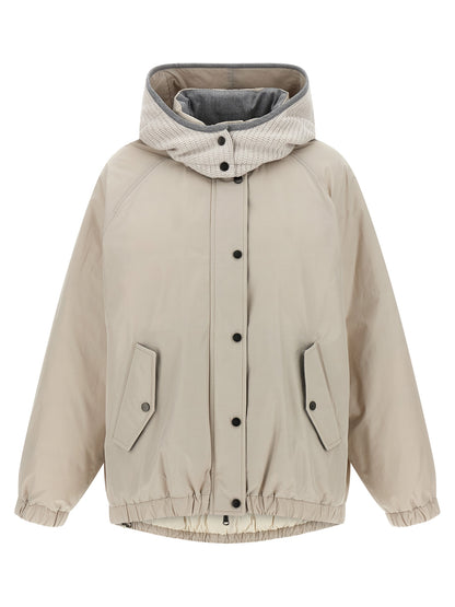 Knitted hooded down jacket Down jacket, Parka, Casual jackets