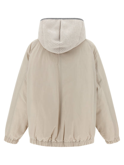 Knitted hooded down jacket Down jacket, Parka, Casual jackets