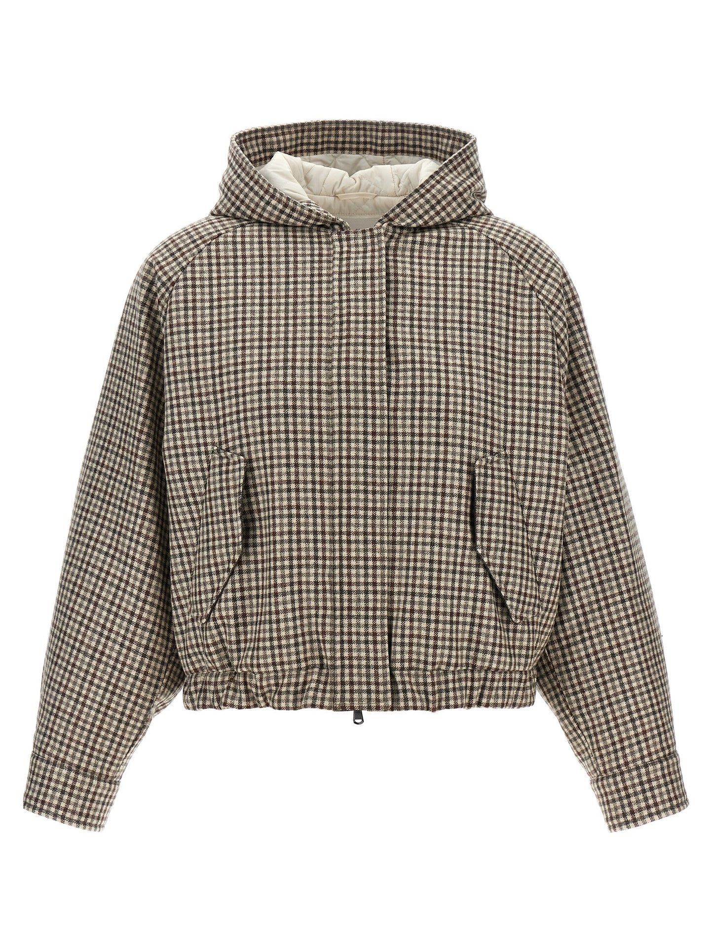 'Shiny Zipper Pull' check jacket Casual jackets, parka
