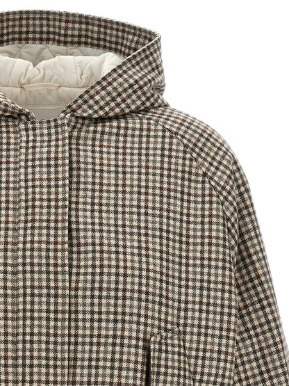 'Shiny Zipper Pull' check jacket Casual jackets, parka
