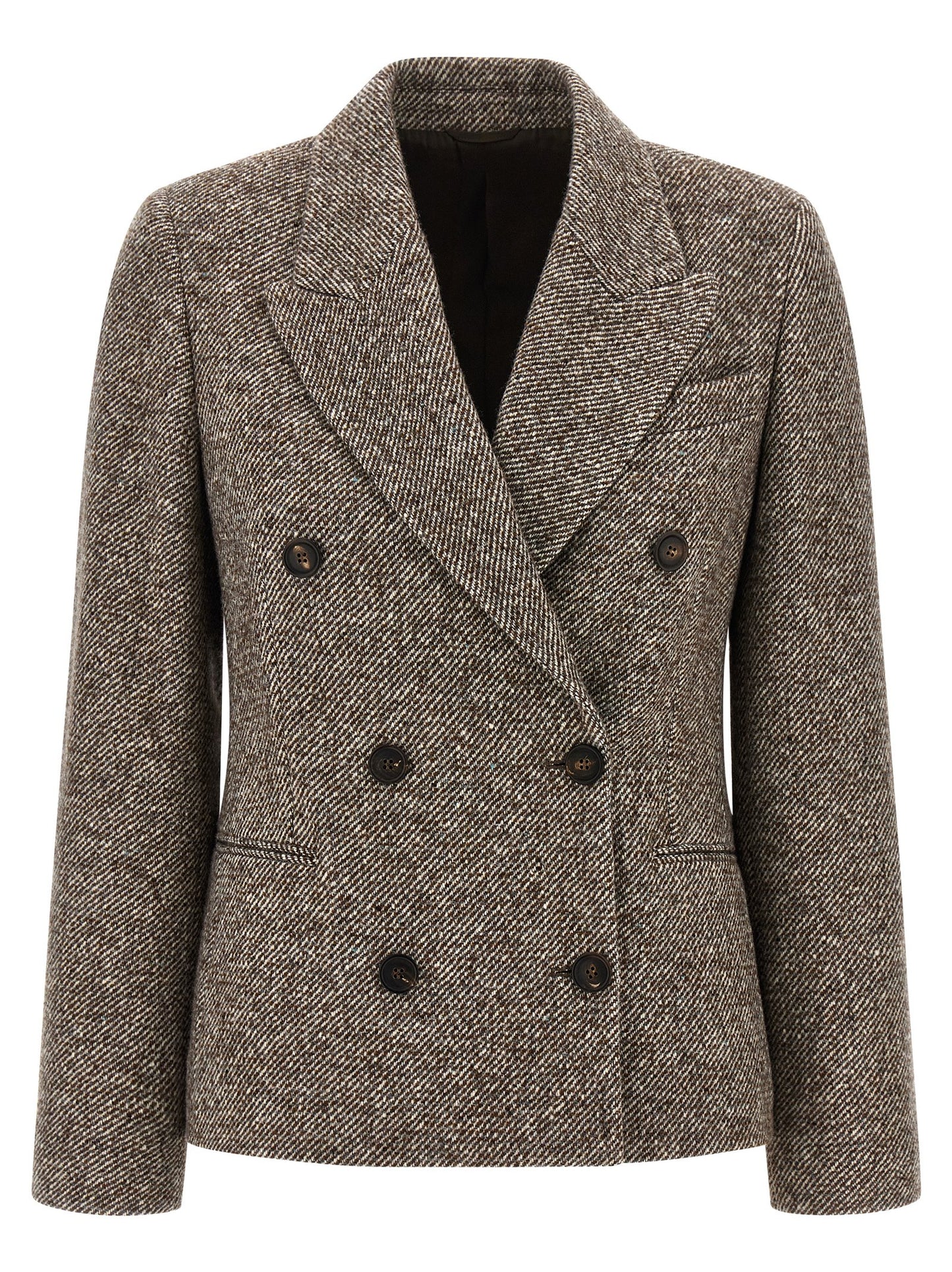 Double-breasted silk blend blazer Blazer, suits