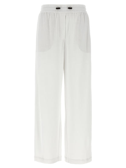 Piqué cotton joggers Pants