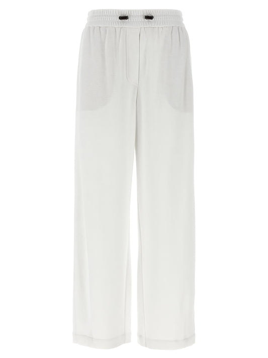 Piqué cotton joggers Pants