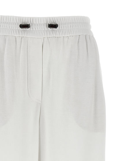 Piqué cotton joggers Pants