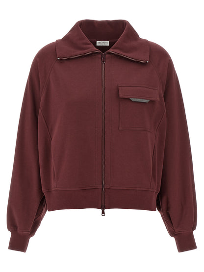 'Shiny Flap Detail' sweatshirt Sweatshirt