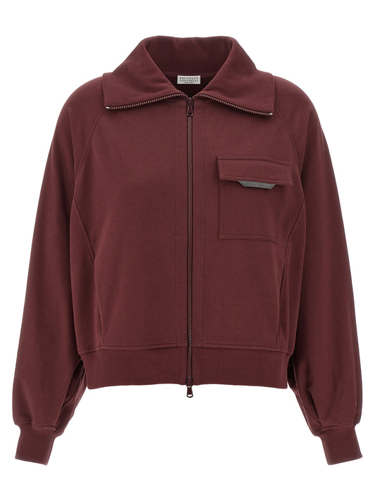 'Shiny Flap Detail' sweatshirt Sweatshirt