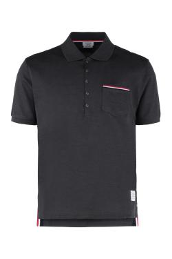 Thom Browne Short sleeve cotton polo shirt